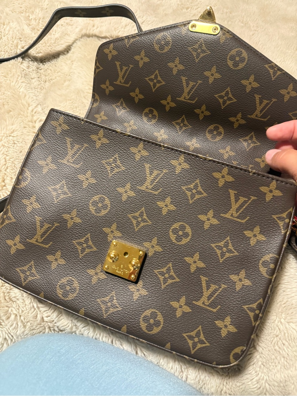 Louis Vuitton Monogram Canvas Crossbody with Gold Hardware